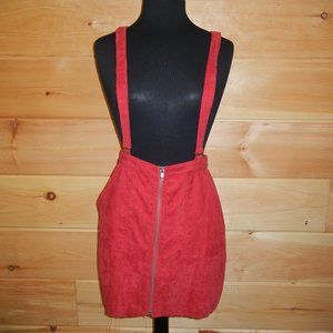 Skylar + Madison Red Suspender Skirt